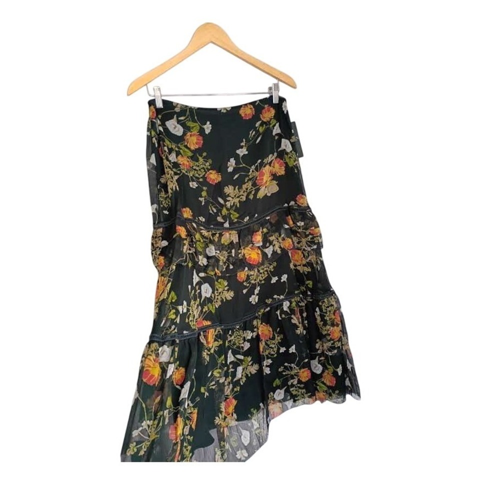 Lauren Ralph Lauren NWT Floral Tiered Maxi Skirt Cottagecore Boho 4 W29 $135 - Picture 4 of 14